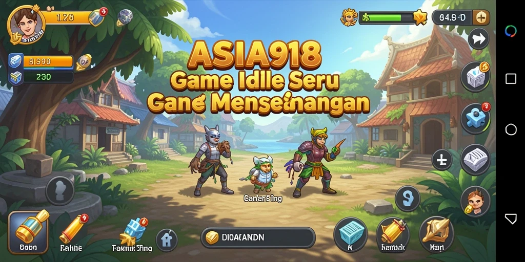 Screenshot gameplay ASIA918 menampilkan karakter dalam misi Idle yang menarik.