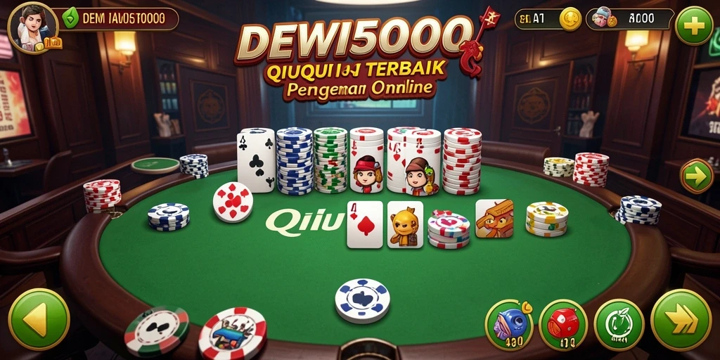Tampilan menarik dari gameplay QiuQiu DEWI5000.