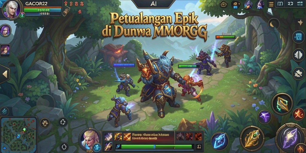 Gameplay <strong>GACOR22</strong> menampilkan pertempuran seru dalam dunia fantasi.