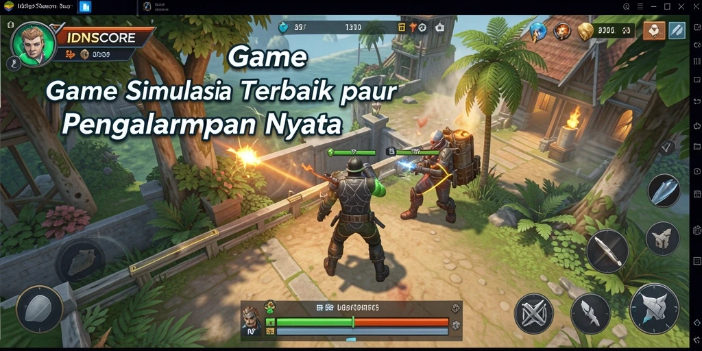 Tampilan menarik dari gameplay <strong>IDNSCORE</strong> yang menunjukkan keseruan simulasi.