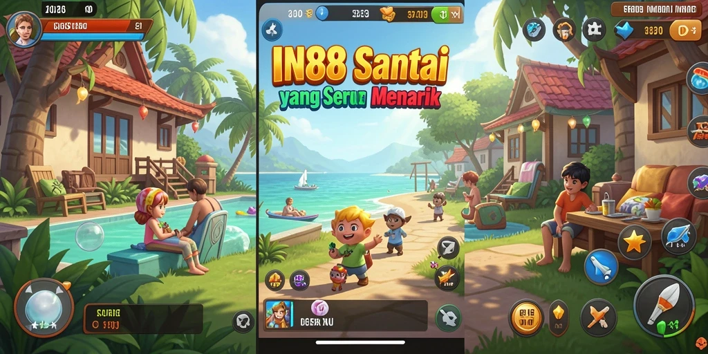 Screenshot menunjukkan gameplay IN88 yang menarik dan cerah.
