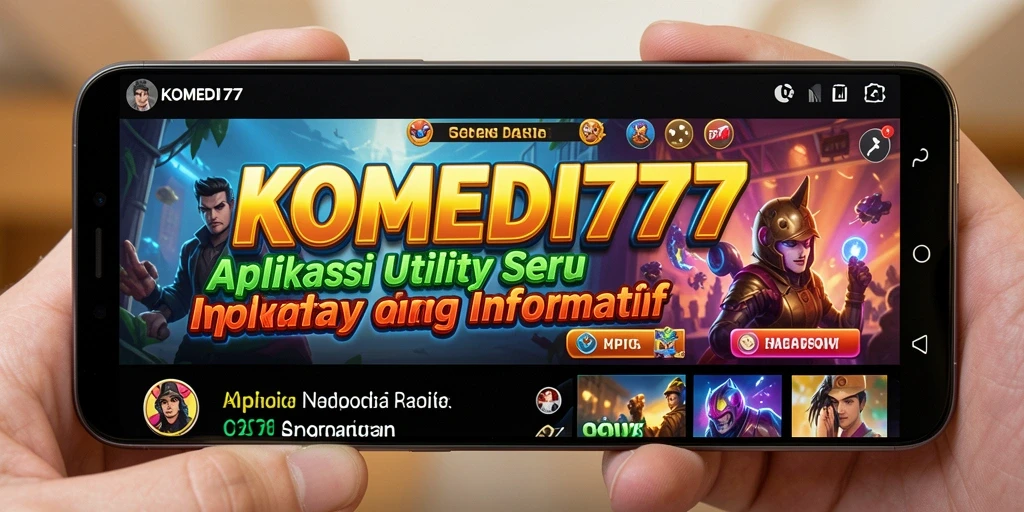 Tampilan antarmuka aplikasi KOMEDI77 yang interaktif dan menarik.