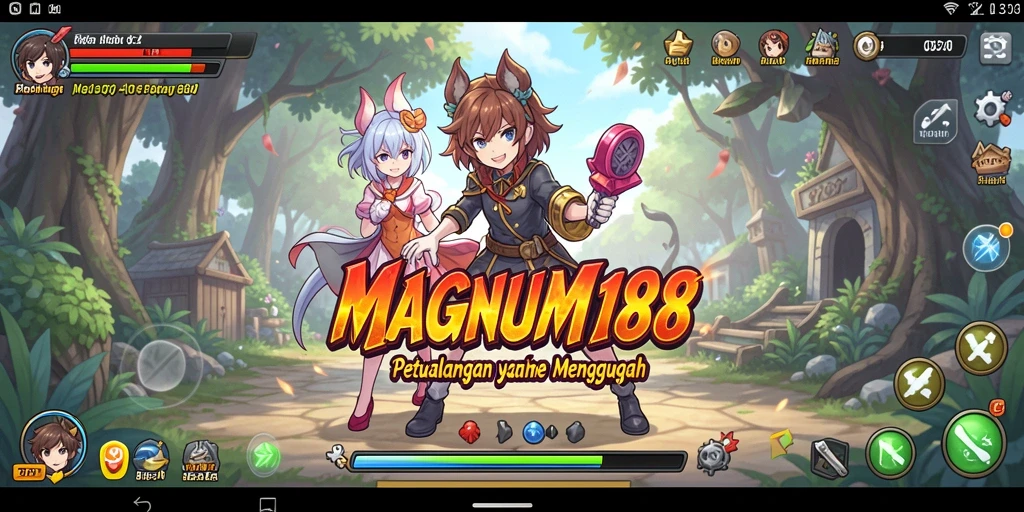 Tampilan gameplay MAGNUM188 yang penuh aksi Anime.