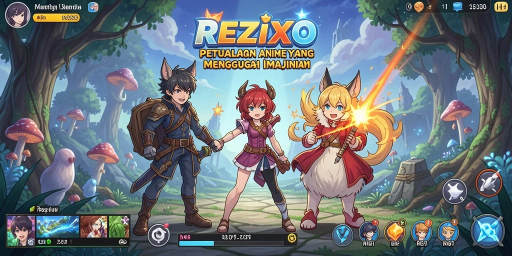 Tampilan gameplay seru dalam dunia Anime yang menawan.
