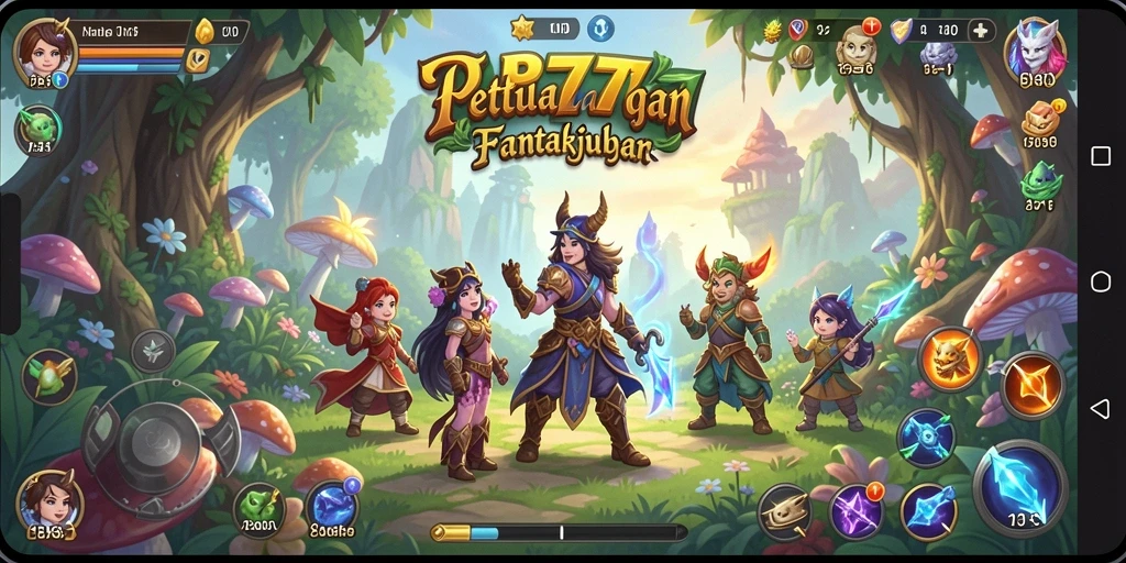 Menampilkan pertempuran epik dan eksplorasi dunia RPG.