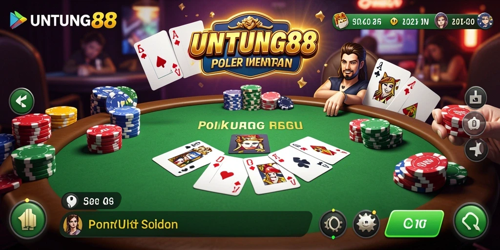 Screenshot utama UNTUNG88 yang menampilkan gameplay Poker yang seru.